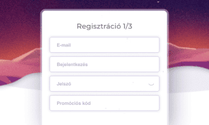 Töltsd ki a regisztrációs űrlapot