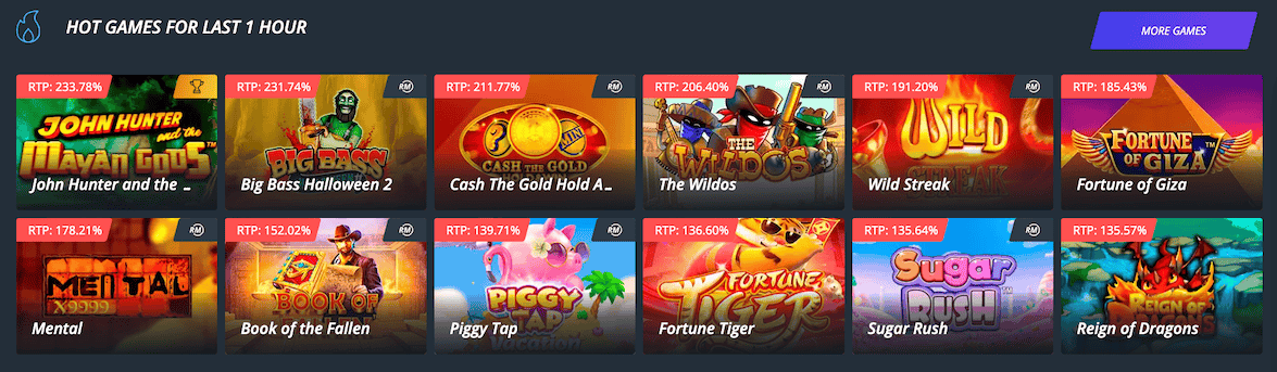 Jet Casino Nyerőgépes játékok (slotok)